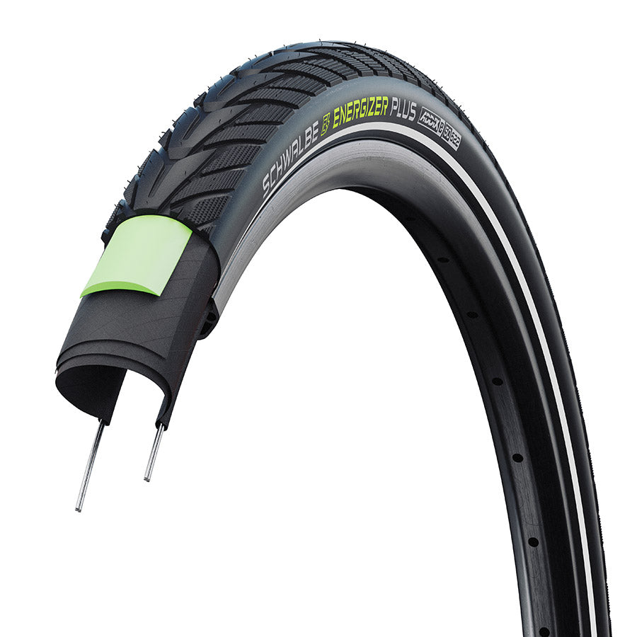 Schwalbe, Energizer Plus, Hybrid Tire, 28x1.75, Wire, Clincher, Addix E, TwinSkin, 67TPI, Black