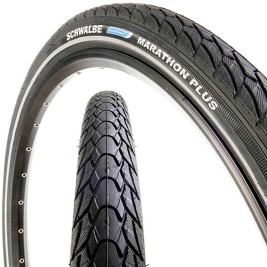 Schwalbe, Marathon Plus, Hybrid Tire, 26''x2.00, Wire, Clincher, Endurance, SmartGuard, 67TPI, Black
