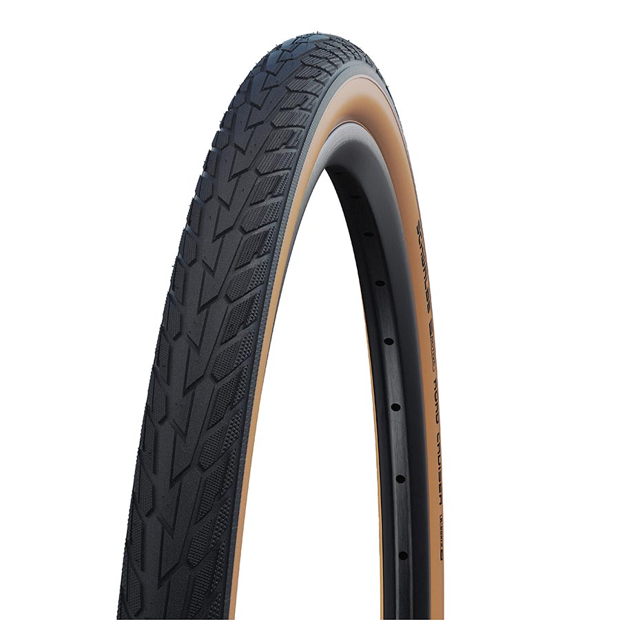 Schwalbe Road Cruiser Tire, 27 x 1-1/4 (28/32-630), Black/Gumwall, Green Compound, K-Guard, Wire