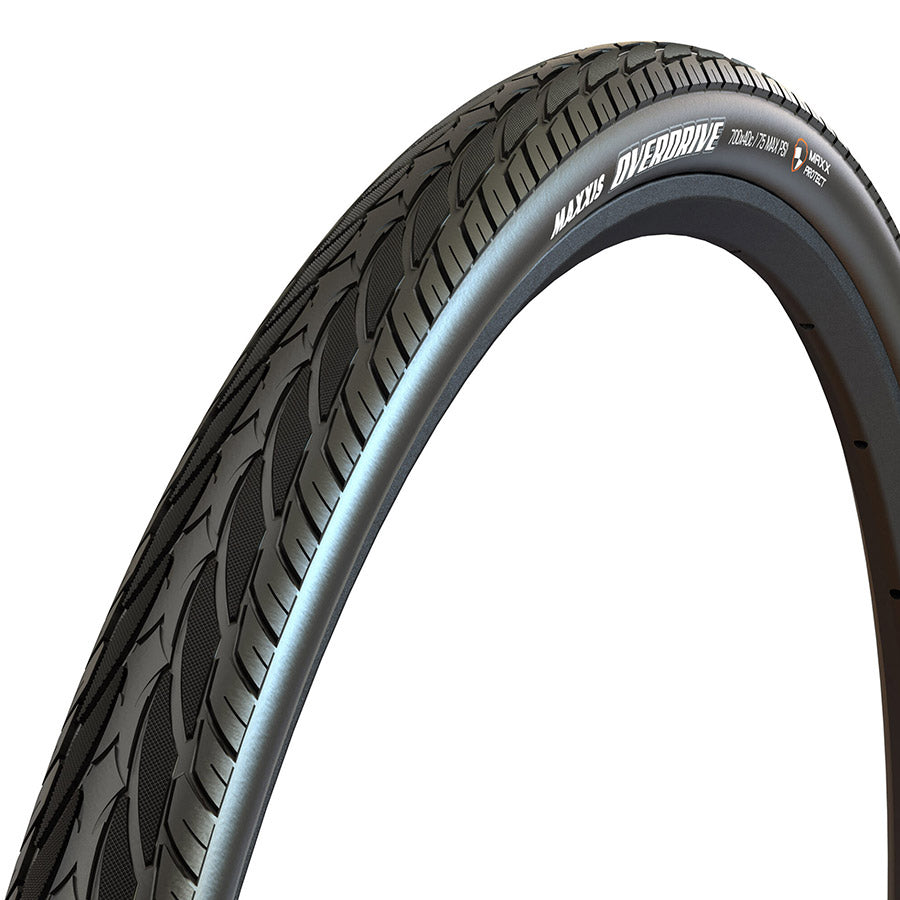 Maxxis, Overdrive Excel, Hybrid Tire, 700x40C, Wire, Clincher, Single, SilkShield, Reflective, 60TPI, Black