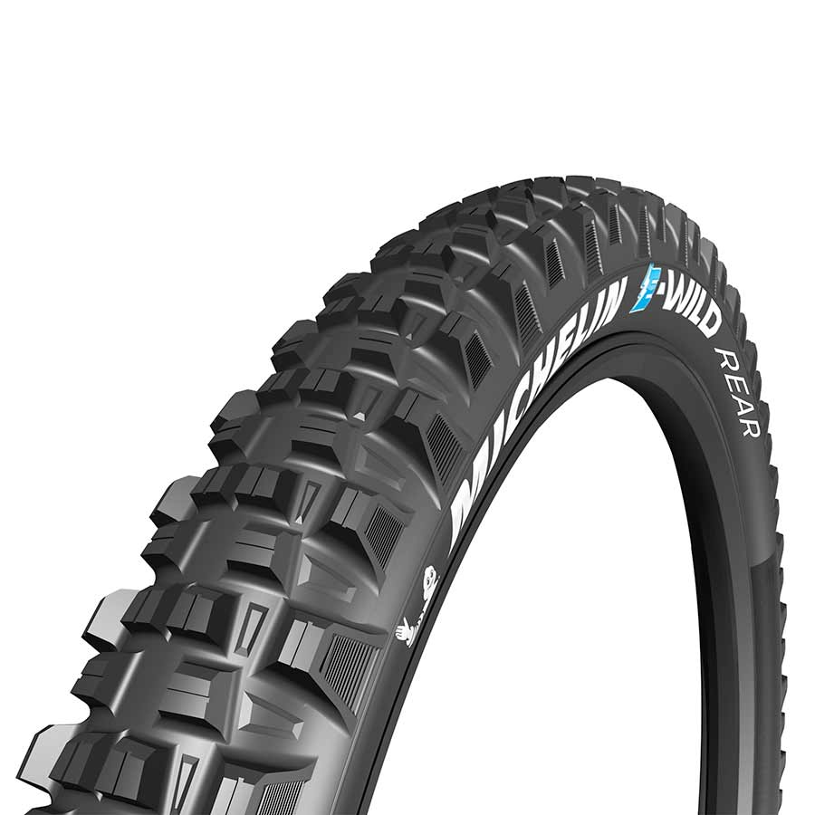Michelin, E-Wild Rear, Tire, 27.5''x2.80, Folding, Tubeless Ready, E-GUM-X, GravityShield, 3x60TPI, Black