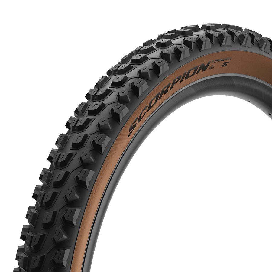 Pirelli, Scorpion Enduro S, Mountain Tire, 29x2.40, Folding, Tubeless Ready, SmartGRIP Gravity, HardWALL, 60TPI, Tanwall