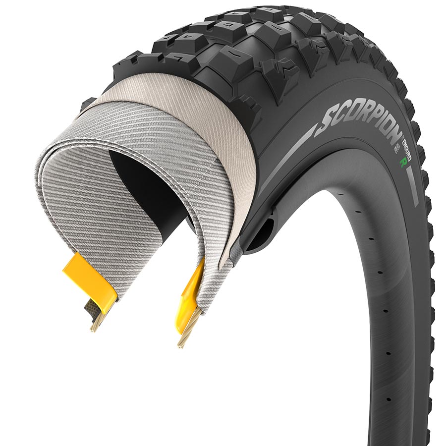 Pirelli, Scorpion Enduro R, Mountain Tire, 29x2.60, Folding, Tubeless Ready, SmartGRIP, HardWALL, 60TPI, Black