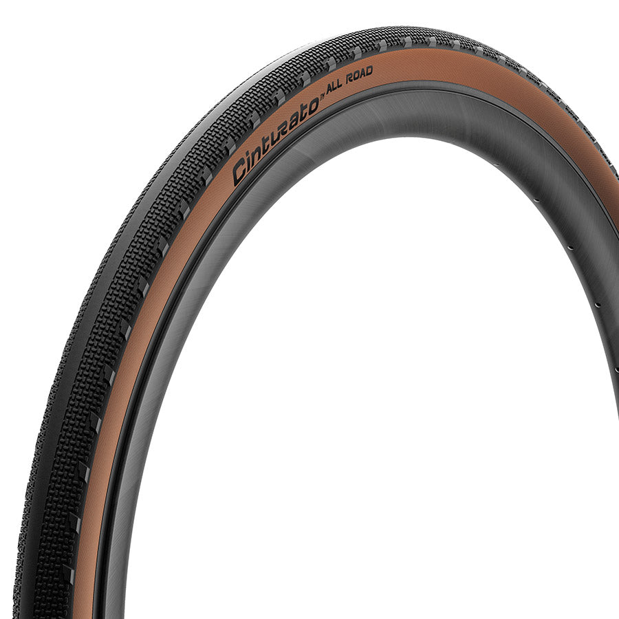 Pirelli, Cinturato All Road, Gravel Tire, 700x50C, Folding, Tubeless Ready, PROCompound Gravel, ProWALL Gravel, 60TPI, Tanwall