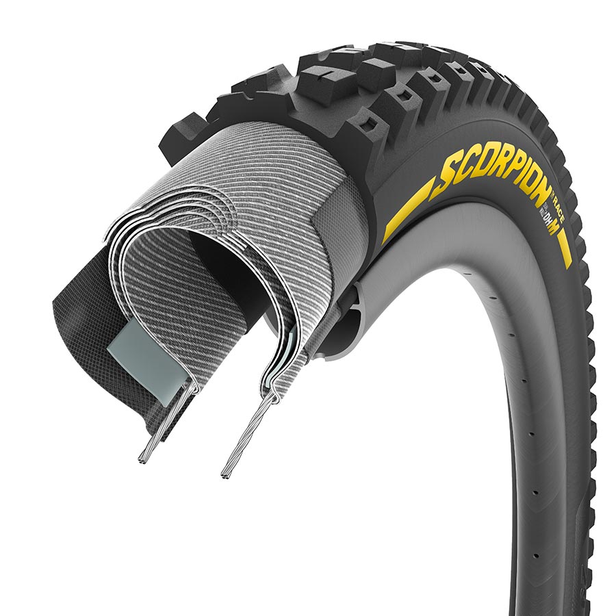 Pirelli, Scorpion Race DH M, Mountain Tire, 29''x2.50, Folding, Tubeless Ready, SmartEVO DH, DualWALL, 60TPI, Black