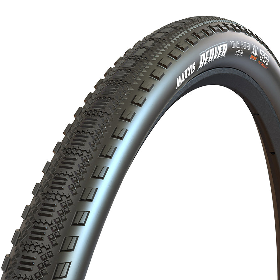Maxxis, Reaver, Gravel Tire, 700x45C, Folding, Tubeless Ready, HYPR-X, EXO, 120TPI, Black