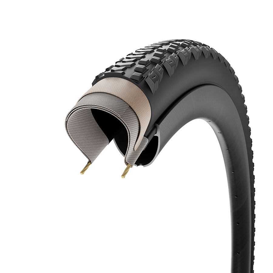 Pirelli, Cinturato Gravel RM P-Line, Gravel Tire, 700x45C, Folding, Tubeless Ready, SpeedGrip, TechWALL, 60TPI, Black