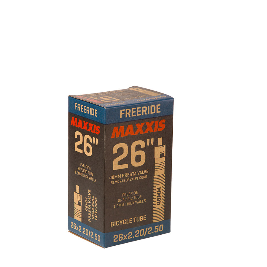 Maxxis, Freeride, Tube, 1.20mm, Presta, Removable, Length: 48mm, 26'', 2.20-2.50, 292g