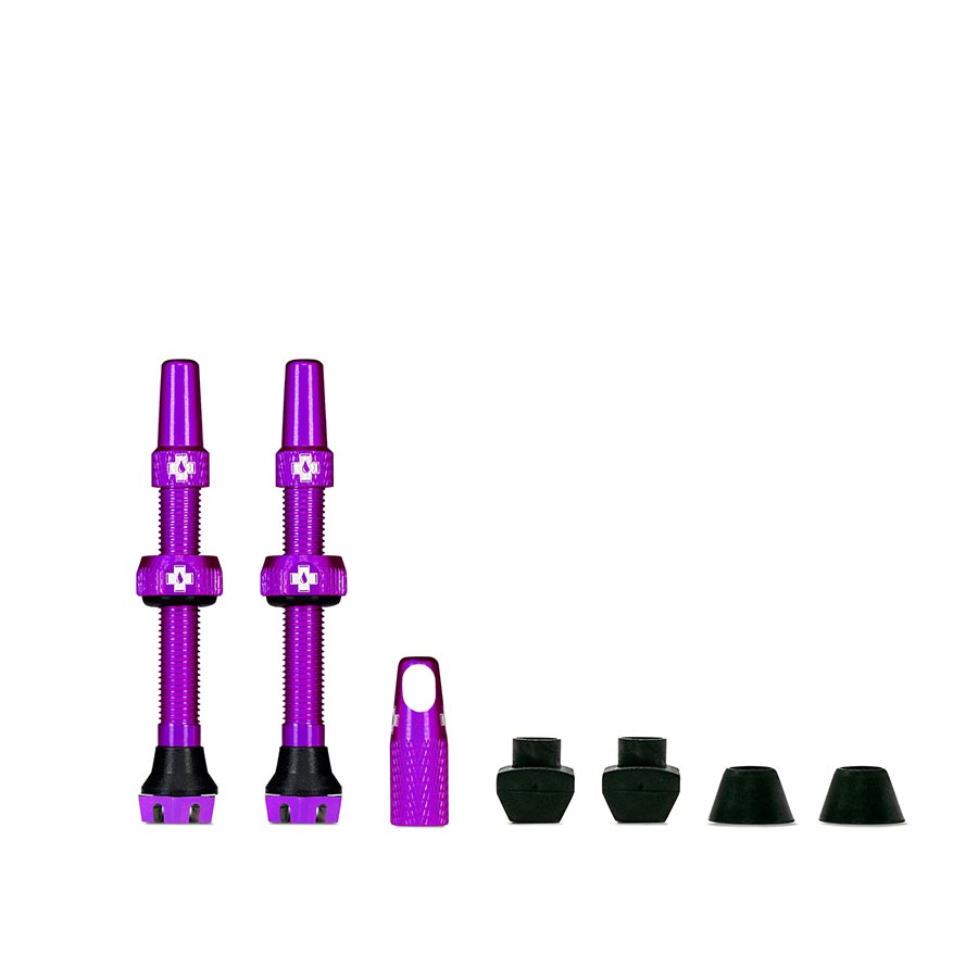 Muc-Off, V2, Tubeless Valve, Presta, 44mm, Purple, Pair