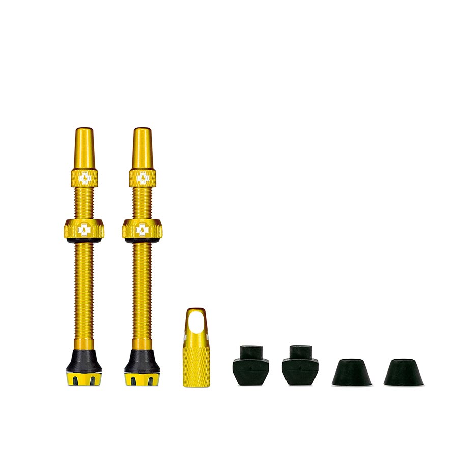 Muc-Off, V2, Tubeless Valve, Presta, 60mm, Gold, Pair