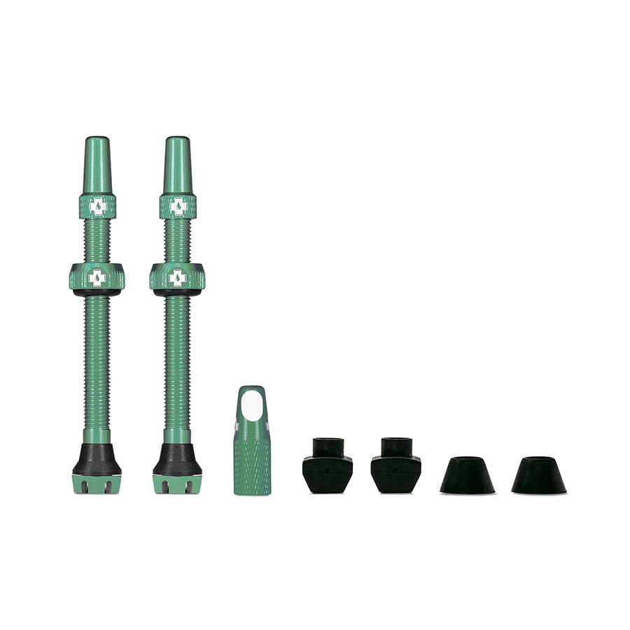 Muc-Off, Tubeless Valve V2, Tubeless Valve, Presta, 60mm, Turquoise, Pair