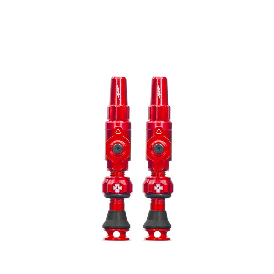 Muc-Off, Big Bore Lite Small, Tubeless Valve, Presta, 30mm, Red, Pair