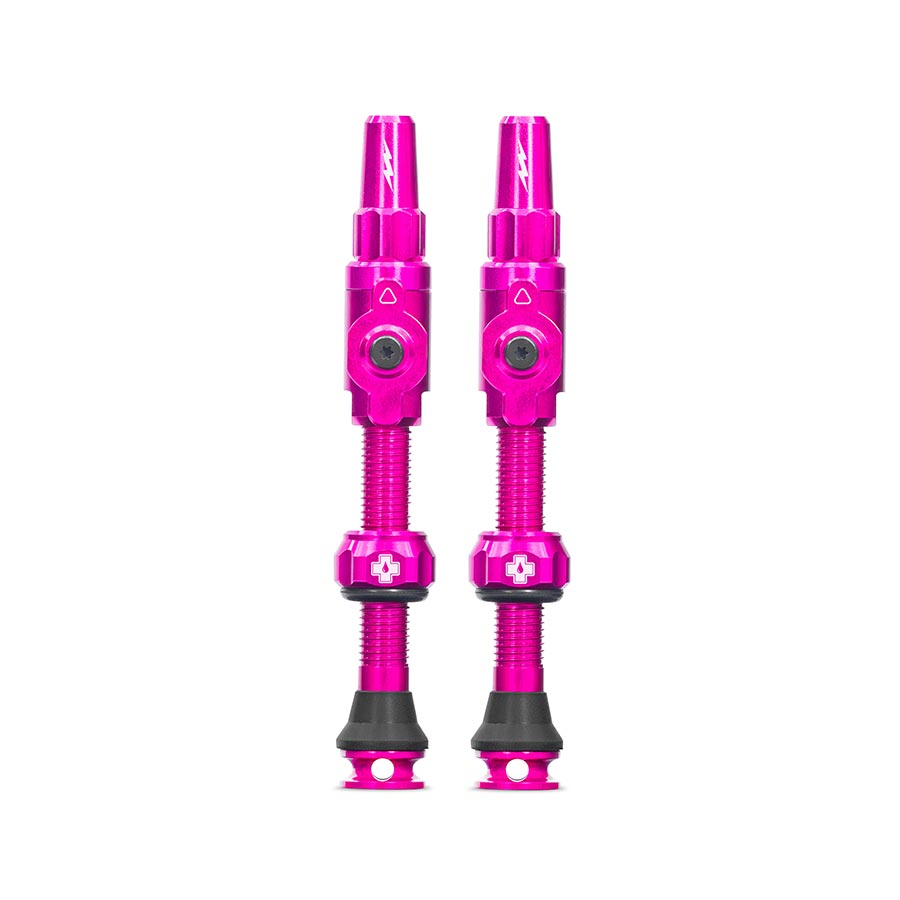 Muc-Off, Big Bore Lite Large, Tubeless Valve, Presta, 45mm, Pink, Pair