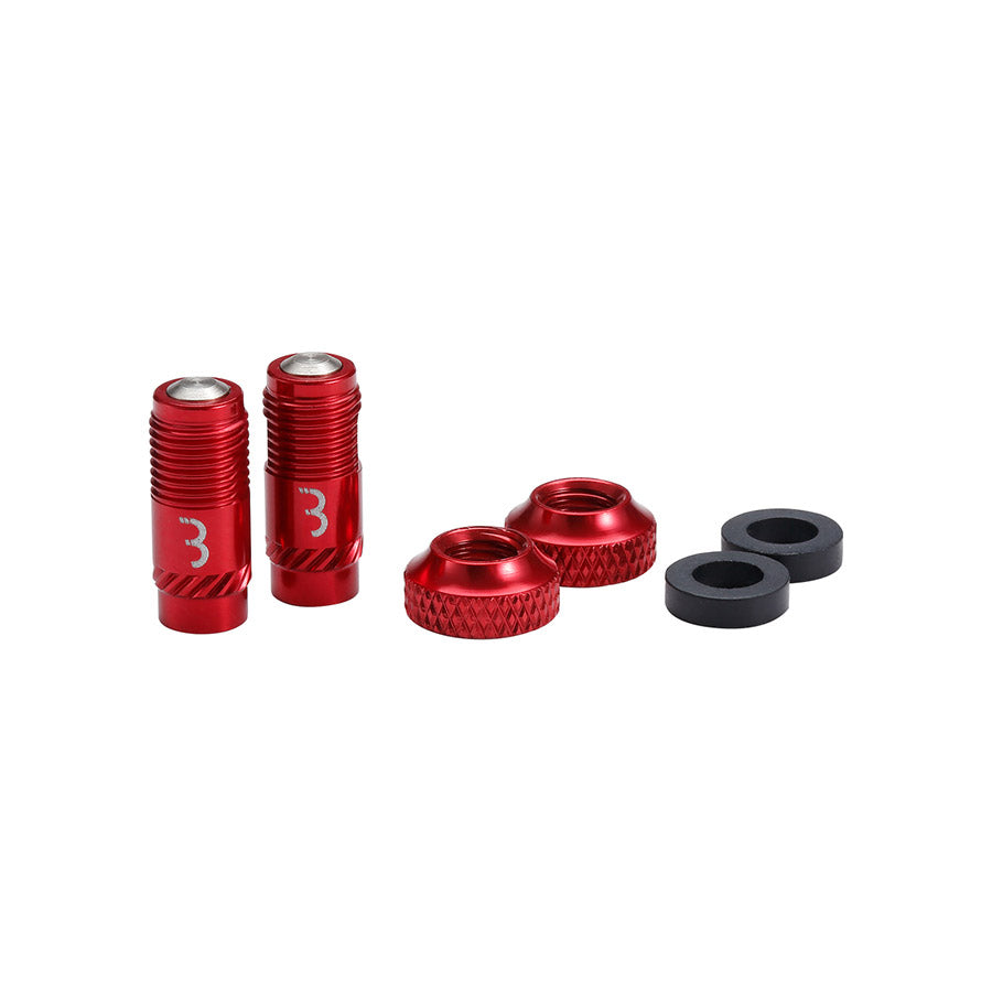BBB Cycling, BTI-165 CoreCap, Tubeless Valve, Red, Pair