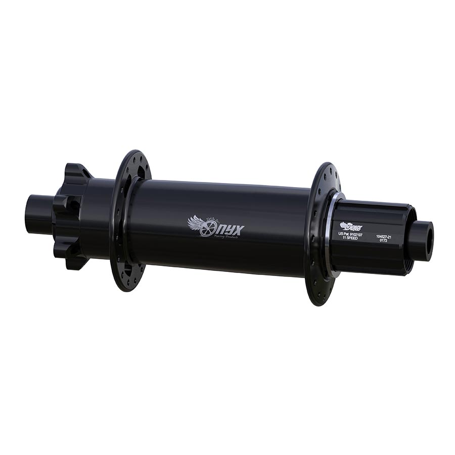 Onyx Racing Products, FAT, Disc Hub, Rear, 32H, 12mm TA, 197mm, Shimano HG 11, Black