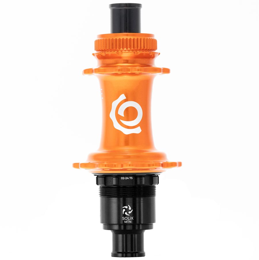 Industry Nine, Solix M Classic Rear MS, Disc Hub, Rear, 28H, 12mm TA, 148mm, Shimano Micro Spline, Orange