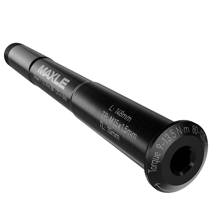 RockShox, MAXLE STEALTH, Thru Axle, Front, 15x100mm TA, Length: 148mm, Thread Length: 9mm, Thread Pitch: M15x1.50, Standard