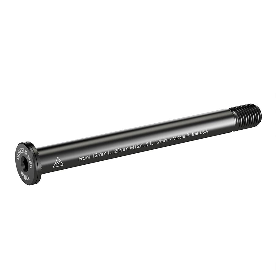 Wheels Manufacturing, Front 12mm Thru Axle, Thru Axle, Front, Length: 125mm, Thread Length: 15mm, Thread Pitch: M12x1.50