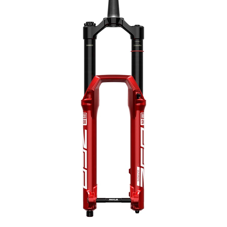 RockShox, ZEB Ultimate A3, Suspension Fork, 29'', DebonAir+ W/ButterCups, 180mm, 1-1/8''-1.5'', 15x110mm TA, Rake: 44mm, Red