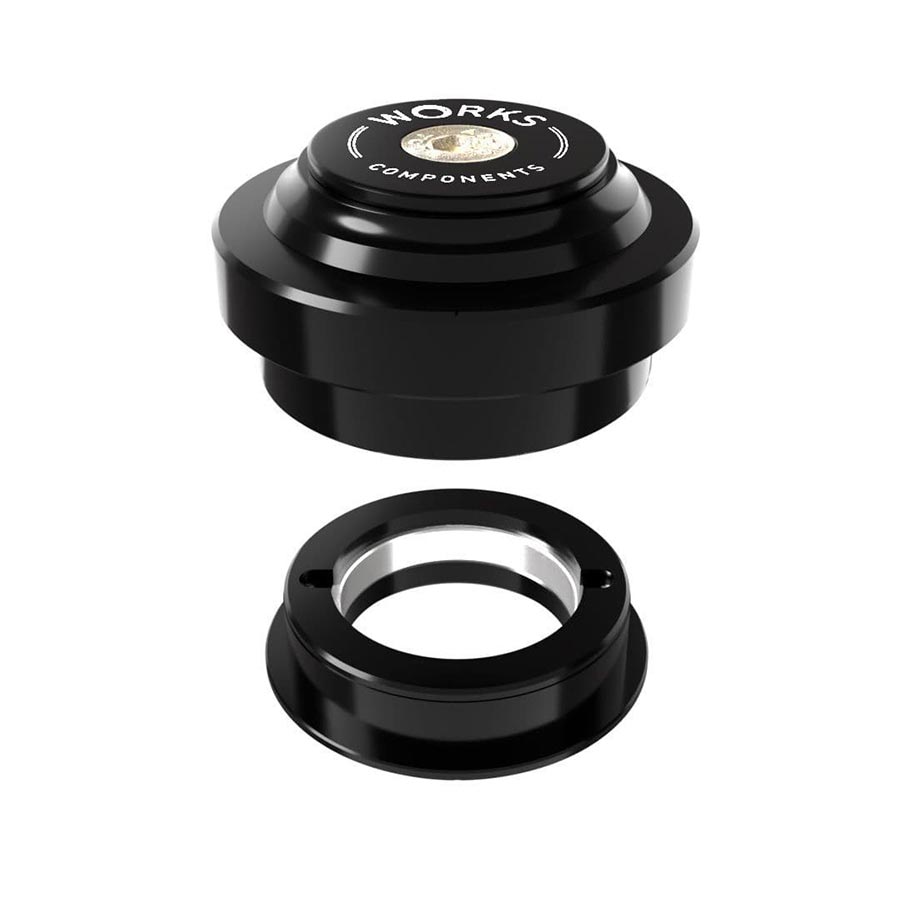 Works Components, 1.0 EC44-ZS44 Angleset-1 1/8'', Angle Headset, 1.0°, 110-119mm, EC44/28.6 | ZS44/30, ZS, External threadless, Complete, Black