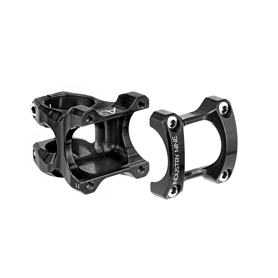 Industry Nine, A318, Stem, Diameter: 31.8mm, Length: 50mm, Steerer: 1-1/8'', 5°, Black