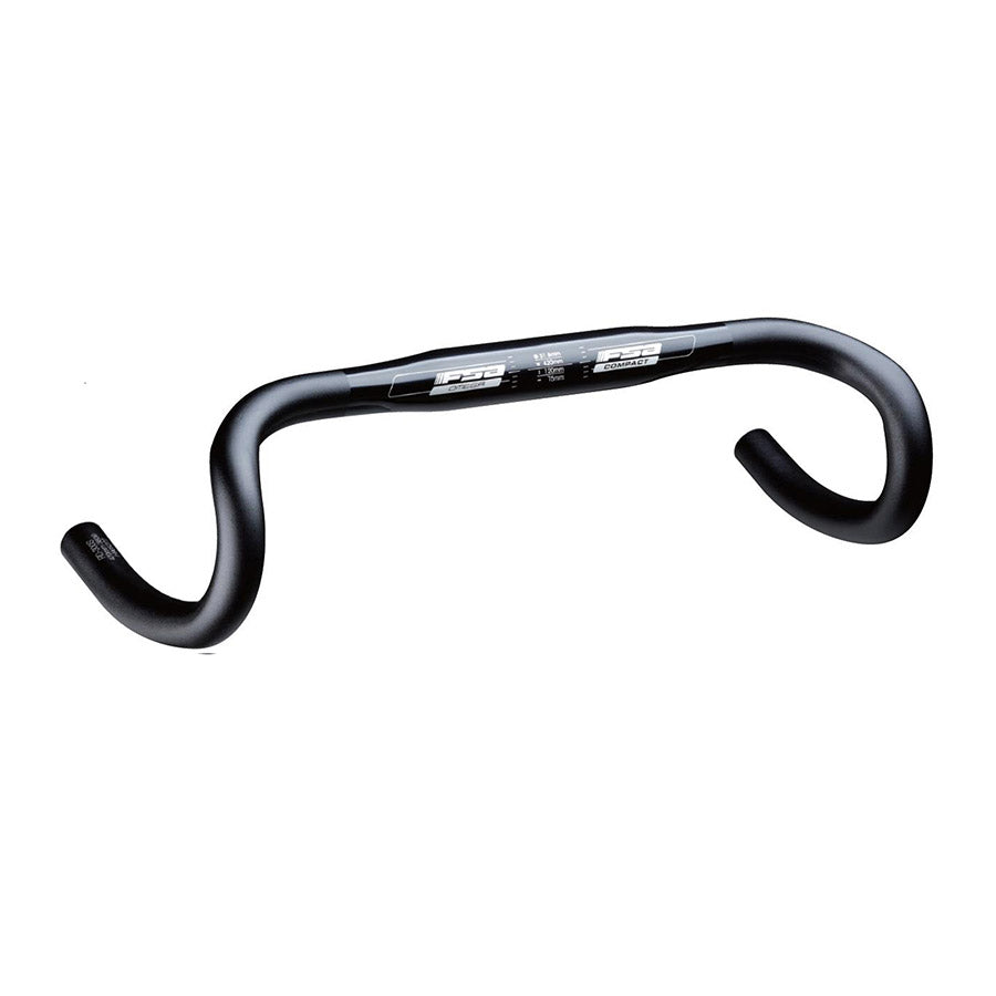 FSA, Omega Compact Road, Drop Handlebar, Diameter: 31.8mm, 440mm, Drop: 120mm, Reach: 75mm, Black