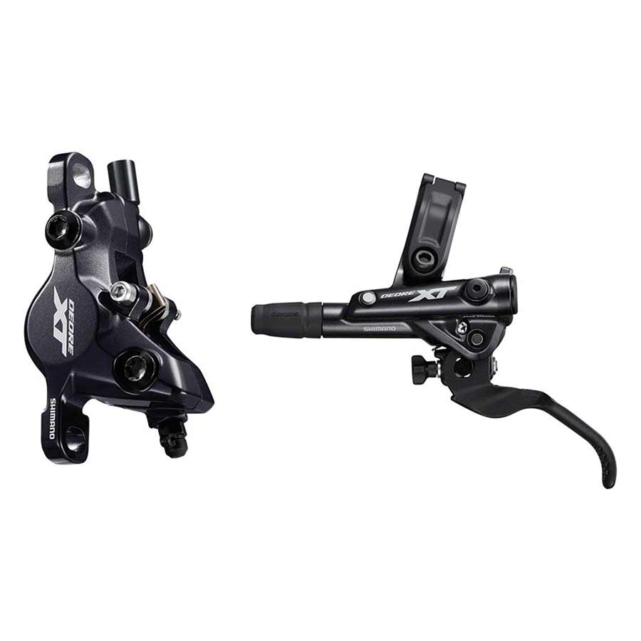 Shimano, XT BL/BR-M8100, MTB Hydraulic Disc Brake, Rear, Post mount, Disc: Not included, 392g, Black, Set
