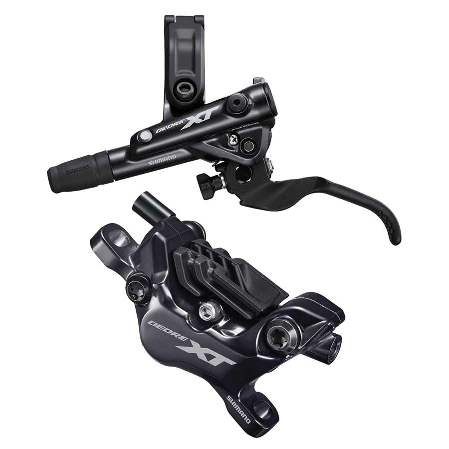 Shimano, XT BL-M8100/BR-M8120, MTB Hydraulic Disc Brake, Rear, Post mount, Disc: Not included, 410g, Black, Set
