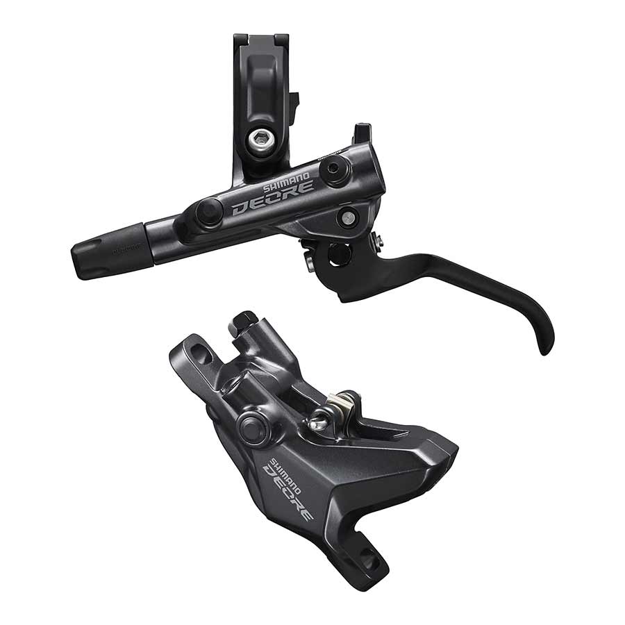 DISC BRAKE ASSEMBLED SET/J-kit, DEORE, BL-M6100 (L), BR-M6100 (F), W/O ADAPTER, METAL PAD (W/O FIN), 1000MM HOSE (SM-BH90-SS BLACK), W/CONNECTER INSERT