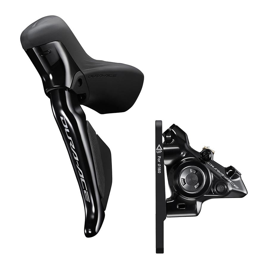 Shimano, Dura Ace Di2 ST-R9270 / BR-R9270, Road Hydraulic Disc Brake, Front, Flat mount, 140 or 160mm (not included), 175g, Black, IR9270DLF6SC100F