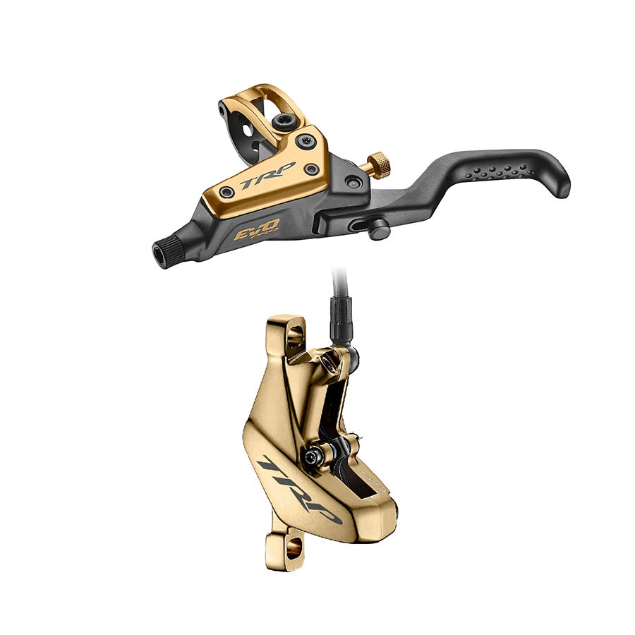 TRP, EVO PRO, MTB Hydraulic Disc Brake, Right, Post mount, Disc: Not included, Gold