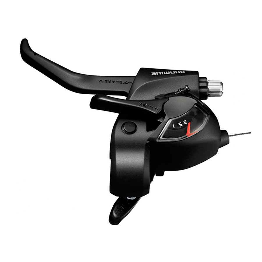 SHIFT/BRAKE LEVER SET, ST-EF41, 3X6-SPEED, EZ-FIRE PLUS, 2F-STEEL/RESIN, FOR V-BRAKE , BLACK