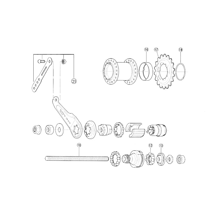 SHIMANO - CB-E110 TYPE D - (17) SPROCKET 16T