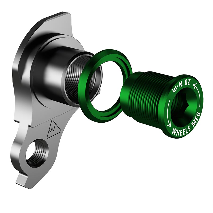 Wheels Manufacturing, DROPOUT-404-02 UDH, Derailleur Hanger, Green