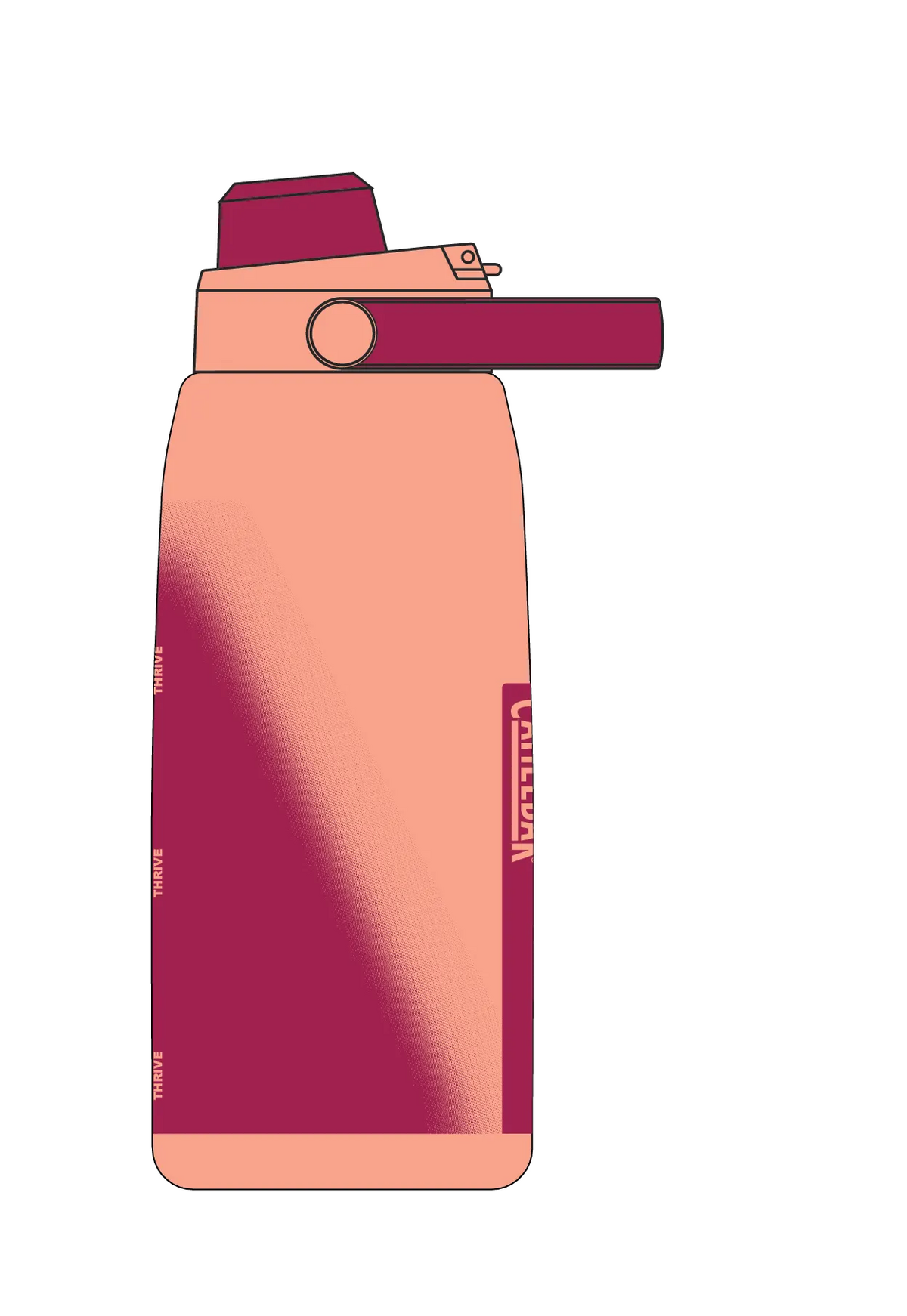 THRIVE CHUG 32OZ BLUSH DAWN