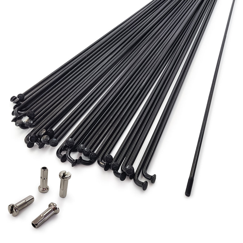 PILLAR RACING SPOKES - STAINLESS BLACK PILLAR 13G (36 SPOKES)