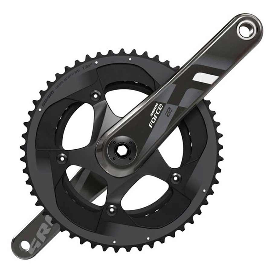 SRAM, Force22, Crankset, 11sp, 172.5mm, 34/50, BCD: 110, GXP, CL: 44.5mm, Black, 808g