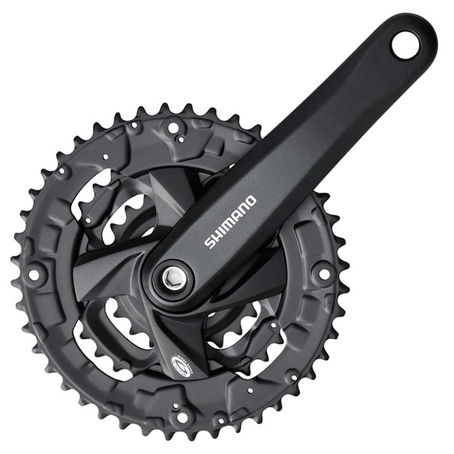 Shimano, FC-M371, Crankset, 9 sp., 170mm, 26/36/48T, Square, 50mm, Black