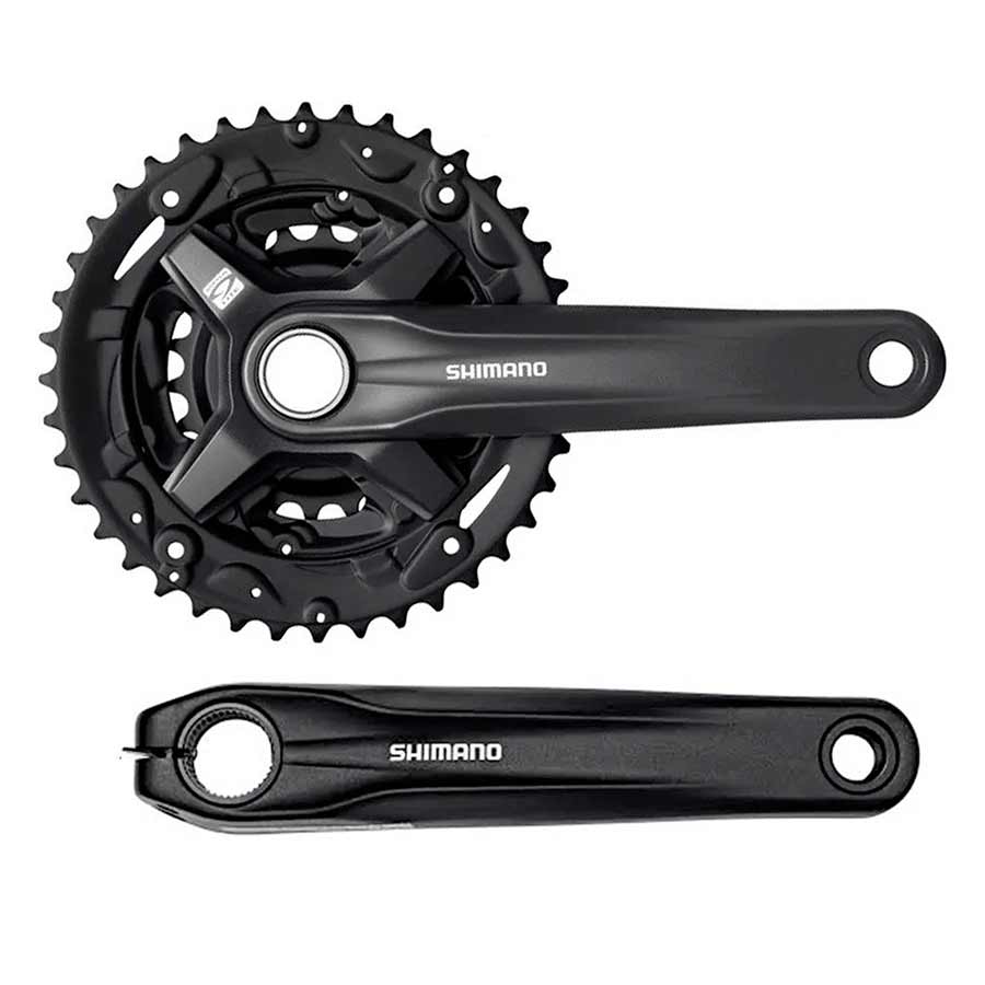 Shimano, FC-MT210-3, Crankset, Speed: 9, Spindle: 24mm, BCD: Rivets, 22/32/44, Hollowtech II, 175mm, Black, MTB