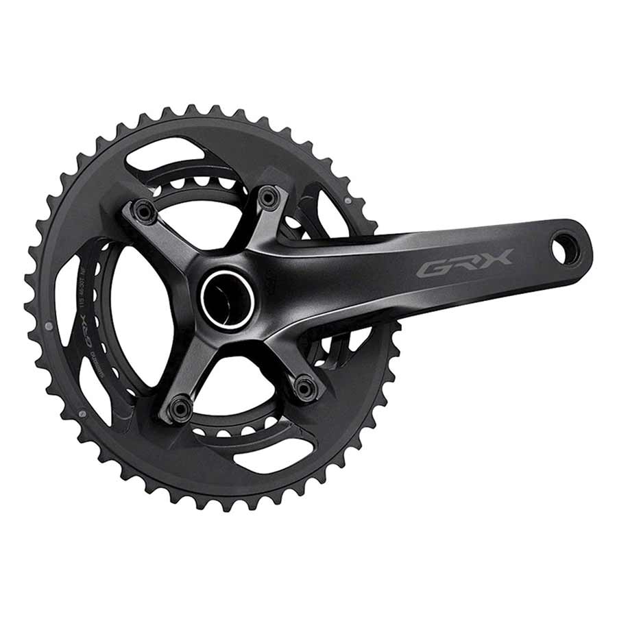 Shimano, GRX FC-RX600-10, Crankset, Speed: 10, Spindle: 24mm, BCD: 80/110, 30/46, Hollowtech II, 172.5mm, Black, Road Disc