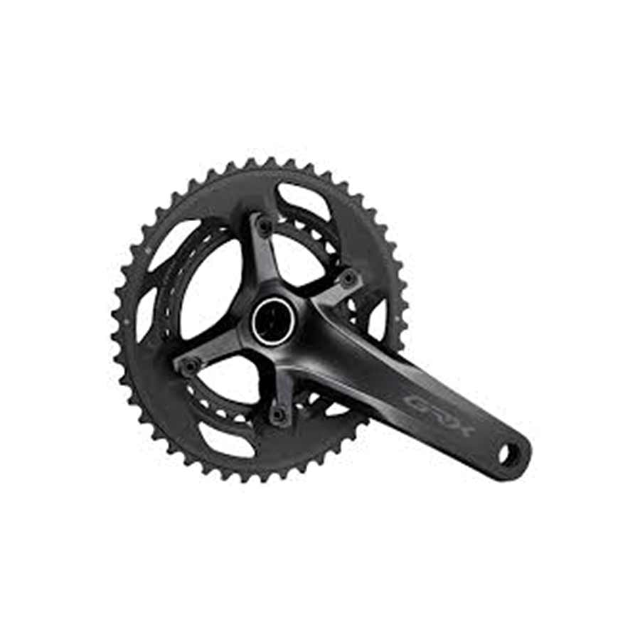 Shimano, GRX FC-RX600-11, Crankset, Speed: 11, Spindle: 24mm, BCD: 80/110, 30/46, Hollowtech II, 175mm, Black, Road Disc