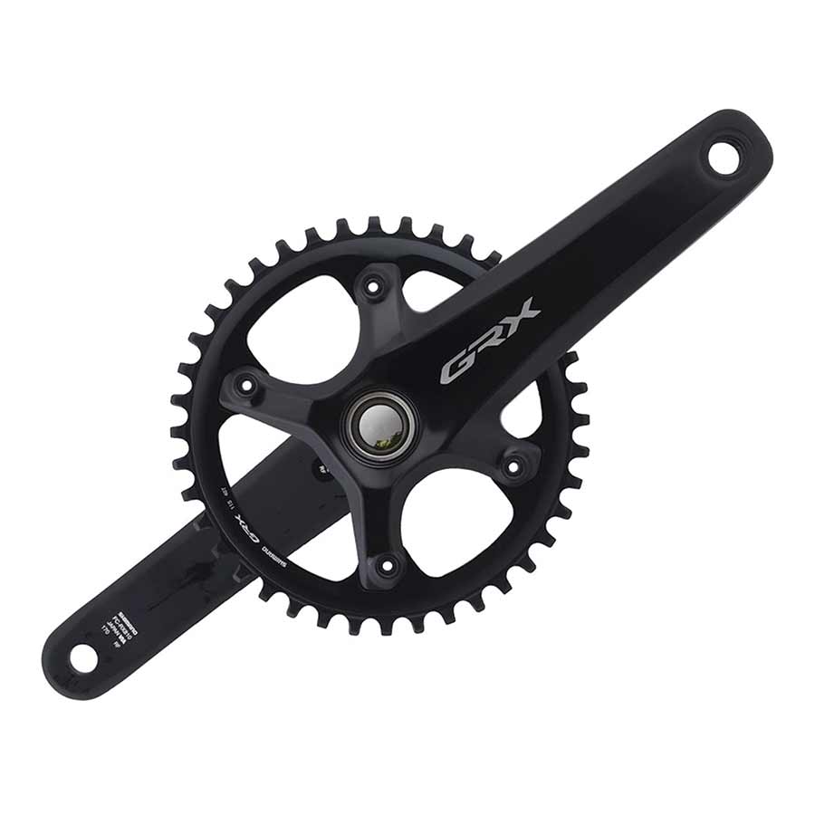 Shimano, GRX FC-RX810-1, Crankset, Speed: 11, Spindle: 24mm, BCD: 110, 40, Hollowtech II, 175mm, Black, Road Disc
