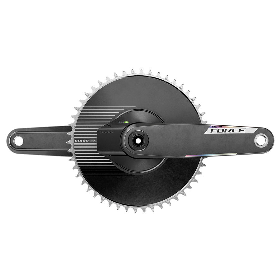 SRAM, Force 1x Aero Powermeter E1, Power Meter Crankset, Speed: 12/13, Spindle: 28.99mm, BCD: Direct Mount SRAM 8 Bolt, 50, DUB, 172.5mm, Black, Road