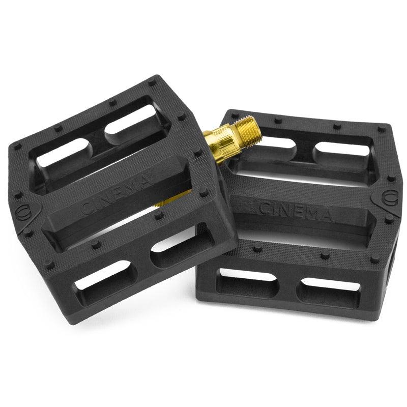 CK PEDALS BLK WITH GOLD SPINDLE