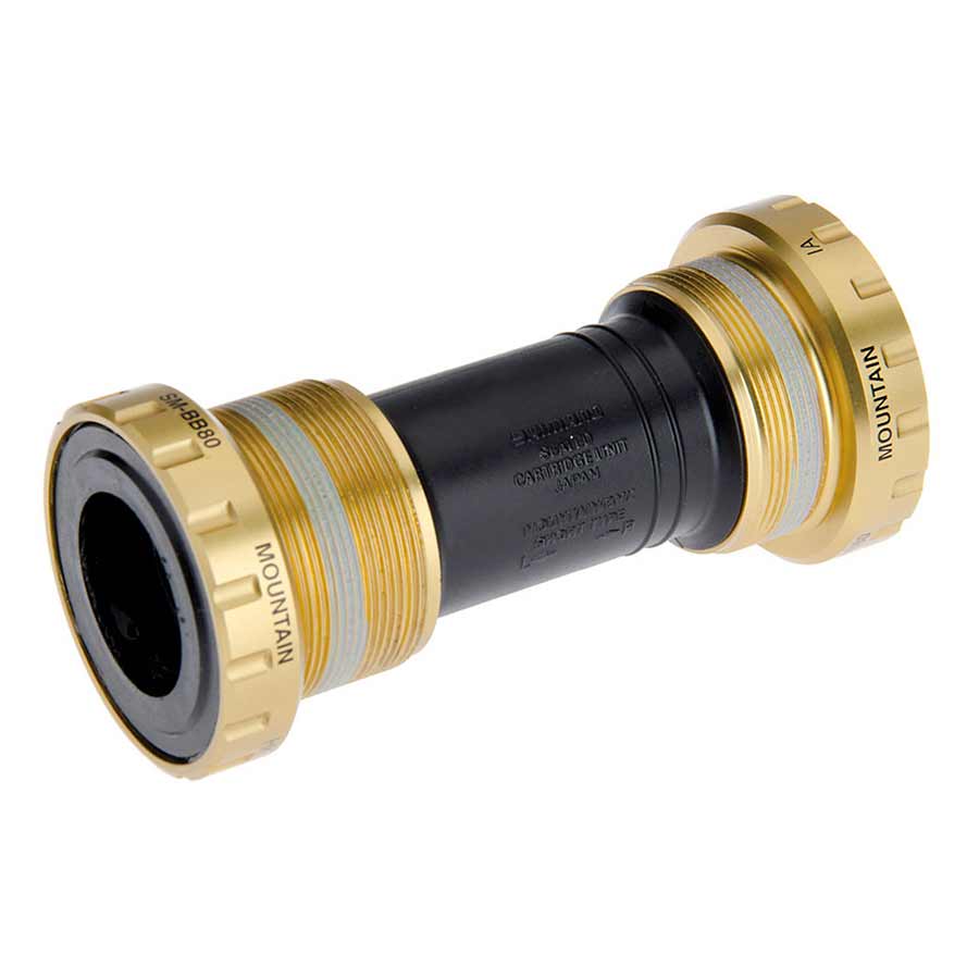 Shimano, ISMBB80B, SM-BB80, Hollowtech II, BB Shell: 68/E/73mm, Axle: 24mm, Steel, Gold