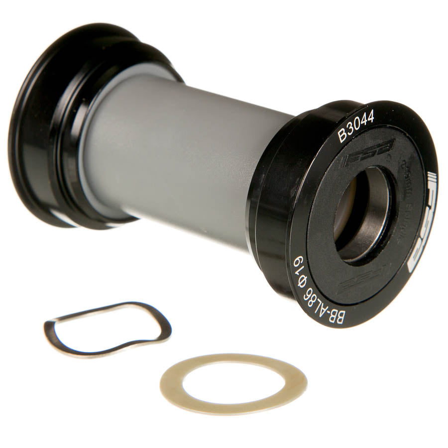 FSA Bottom Bracket, BB86 Shell, For MegaExo 19mm Cranks, Stainless Steel Bearings (AL86/19mm/SLE)