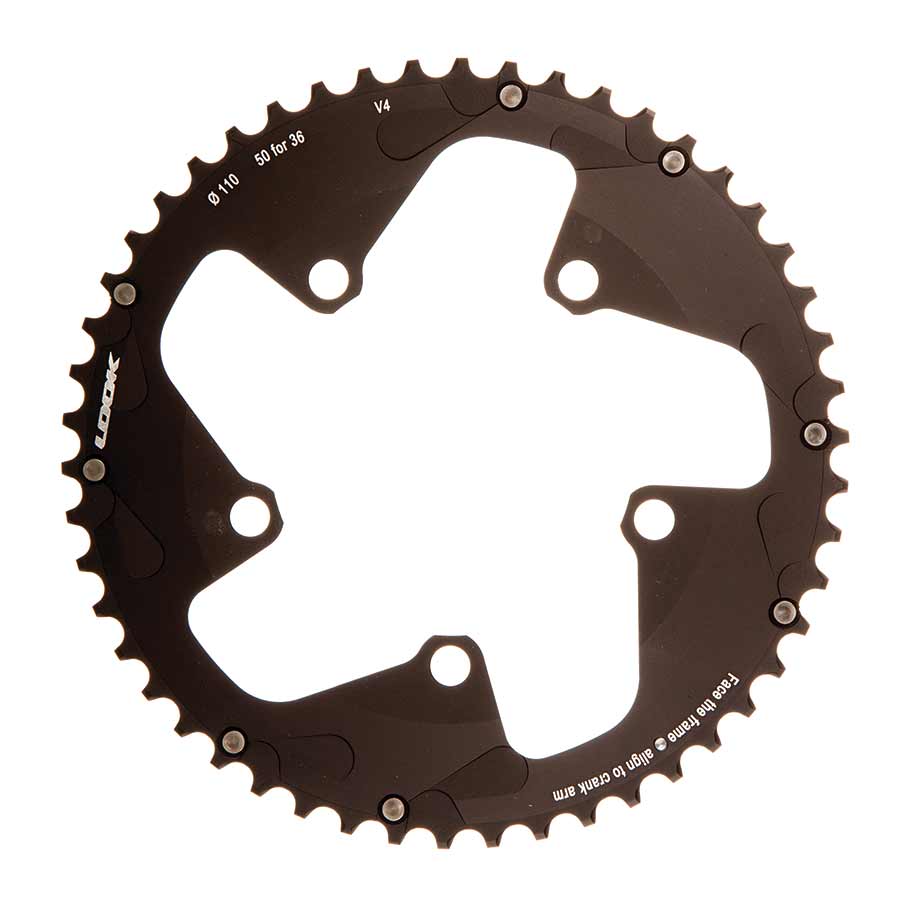 Look, Zed 3, 50T, 11sp, BCD: 110mm, 5 Bolt, Zed 3, Outer Chainring, For 36, Aluminum, Black