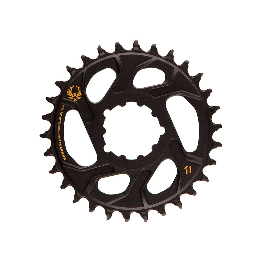 SRAM, X-Sync 2 Eagle 3mm Offset, Chainring, Teeth: 30, Speed: 12, BCD: Direct Mount, Single, Aluminum, Gold