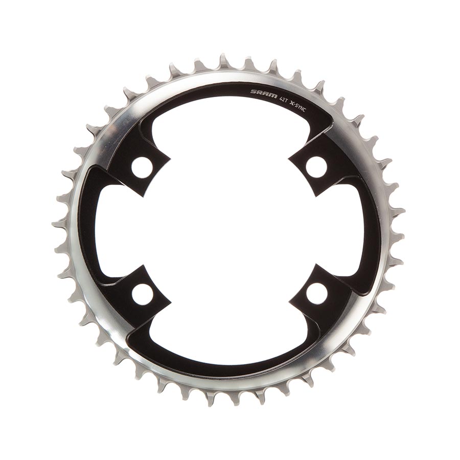 SRAM, X-SYNC 2 107mm, Chainring, Teeth: 42, Speed: 12, BCD: 107, Bolts: 4, Single, Aluminum, Grey