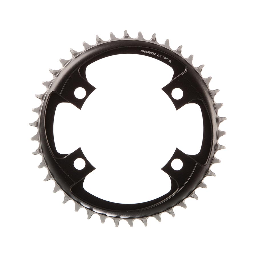 SRAM, X-SYNC 2 107mm, Chainring, Teeth: 42, Speed: 12, BCD: 107, Bolts: 4, Single, Aluminum, Black